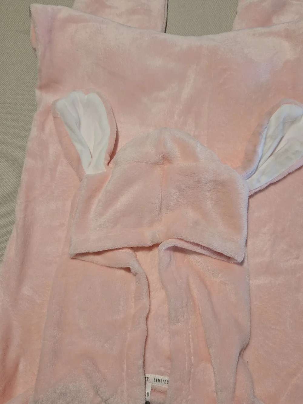 Limited Too Sleep Bunny Onesie Girls Med 10 Pink Halloween Costume New with Tags